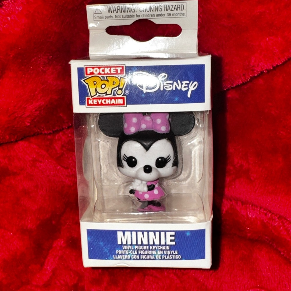 Funko Pocket Pop! Disney Pink Polka Dot Minnie Mouse Vinyl Keychain NIB Figure